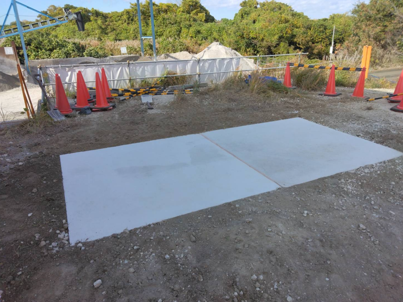 リサイクル素材を用いて製造したコンクリート舗装（黒姫グループ敷地内）